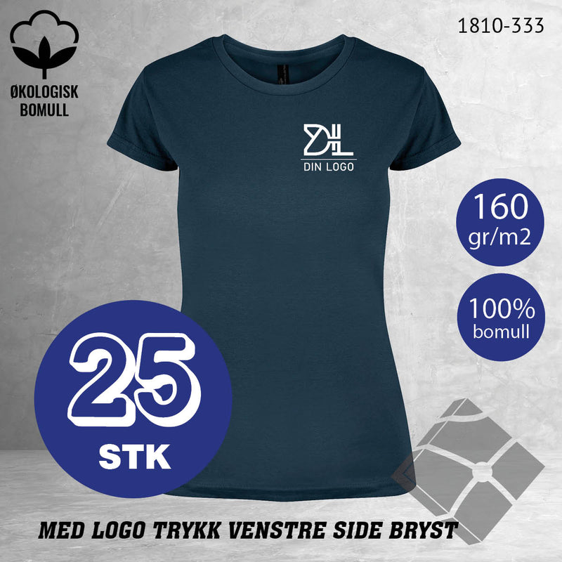25 stk Fashion t-skjorte Kos, petrol blue