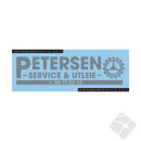 Petersen service & utleie, brystlogo