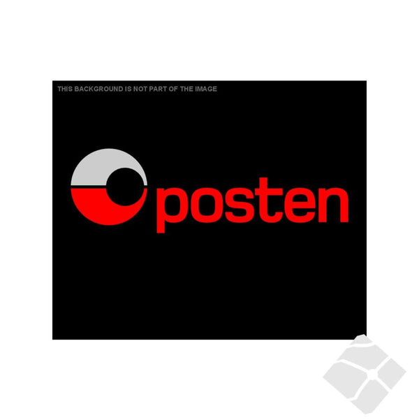 Posten bryst logo, rød/sølv