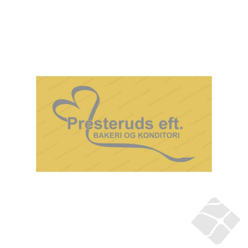 Presterud bakeri & konditori eft. bryst logo. grå