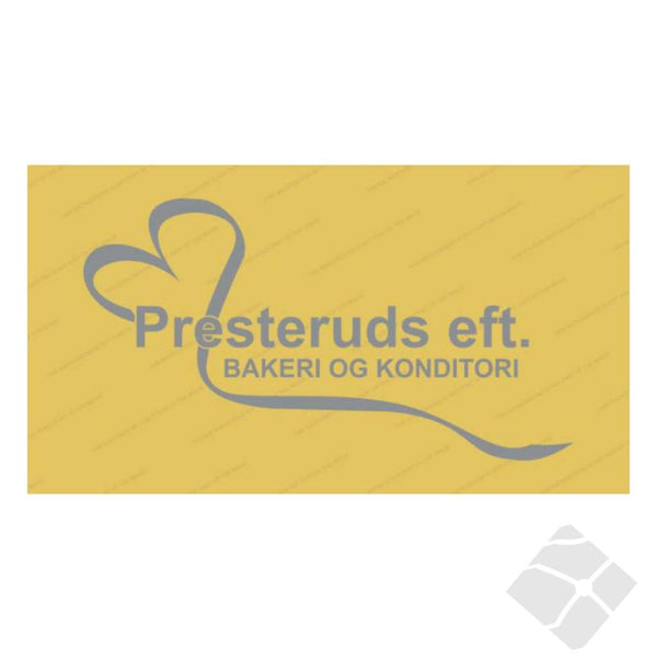 Presterud bakeri & konditori eft. rygg logo, grå