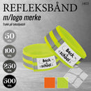 Refleksbånd m/logo trykk, safety gul
