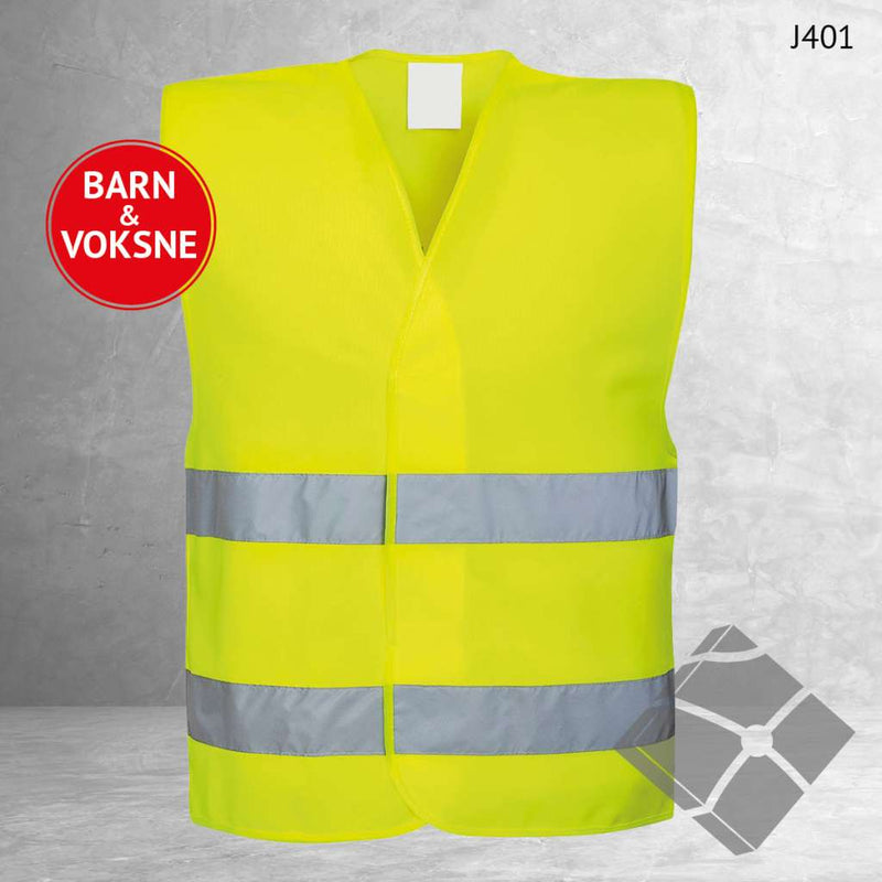 Refleks-/markeringsvest  100 stk, safety gul