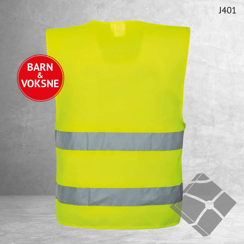 Refleks-/markeringsvest 250 stk, safety gul