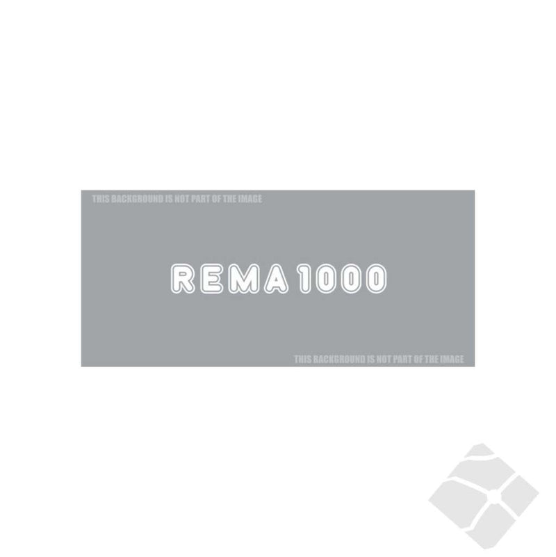 Rema 1000, brystlogo, hvit