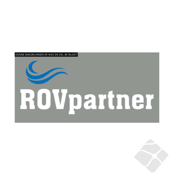 ROVpartner bryst logo, hvit/blå
