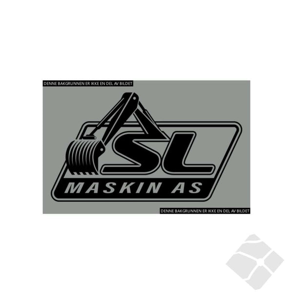 SL maskin bryst logo, sort