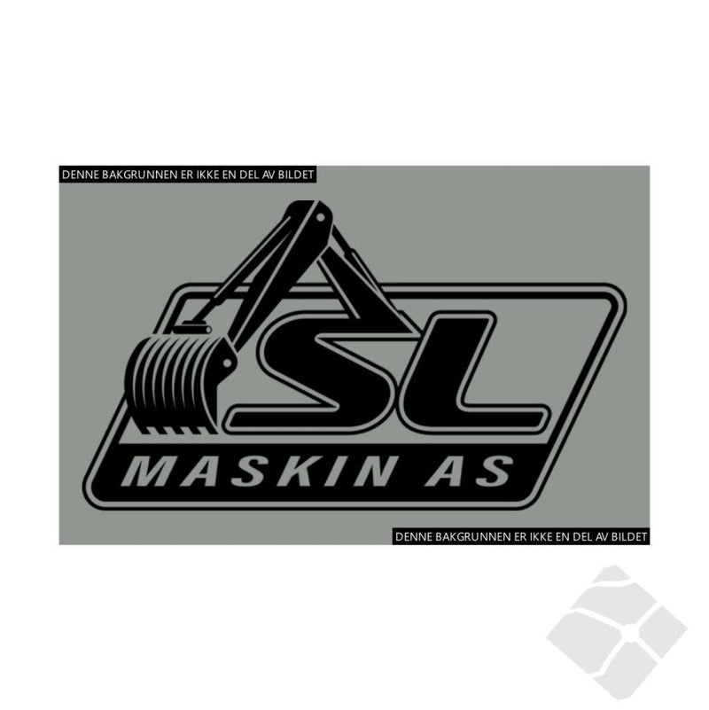 SL Maskin AS rygg logo, sort