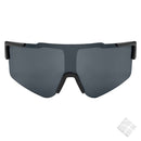 Sporty solbriller m/fargede speilglass, sort