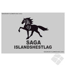 Saga Islandshestlag rygglogo, sort
