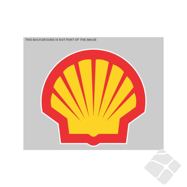 Shell bryst logo, gul/rød