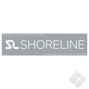Shoreline rygglogo, hvit