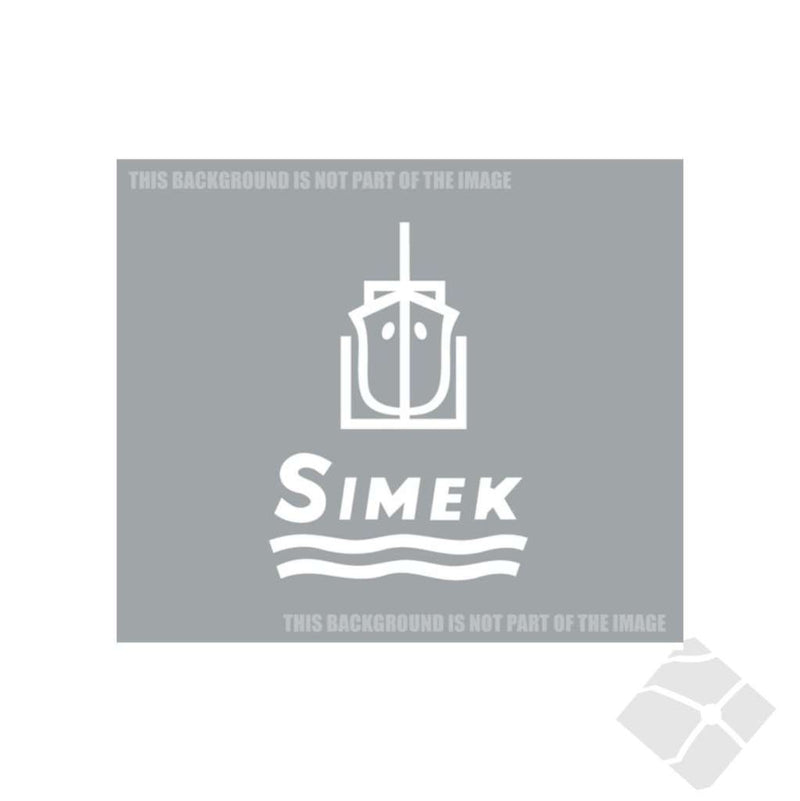 Simek bryst logo,  hvit