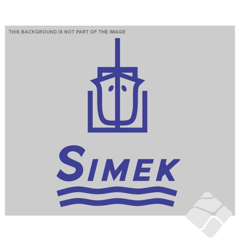 Simek rygg logo,  blå