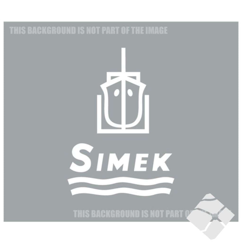 Simek rygg logo,  hvit