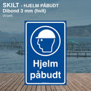 Hjelm påbudt skilt, aluminium