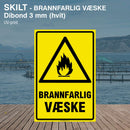 Brannfarlig væske skilt, aluminium