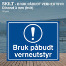 Bruk verneutsyr skilt, aluminium