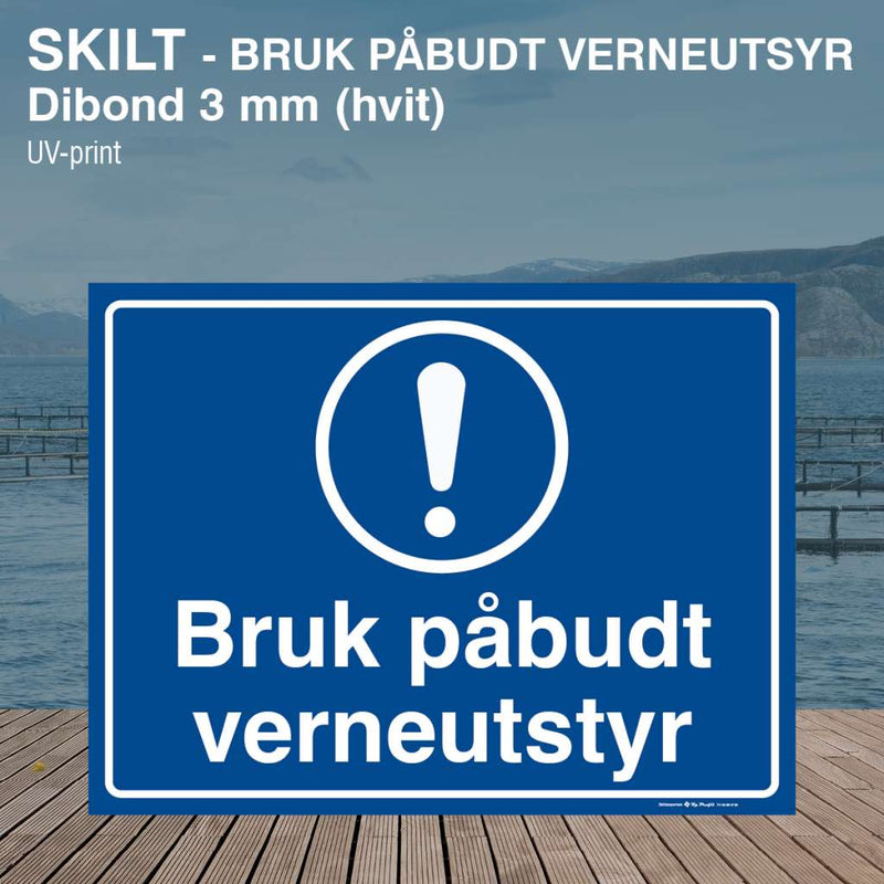 Bruk verneutsyr skilt, aluminium