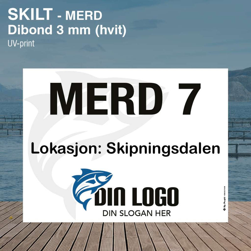 Merde skilt, aluminium