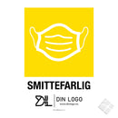 Smittefarlig - Kildesortering skilt med logo
