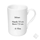 Kopp stilren slim 9oz, hvit