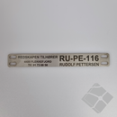 Teine merkeskilt f/tau, 4 hull, syrefast