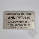 Teine & merkeskilt m/2 hull, syrefast