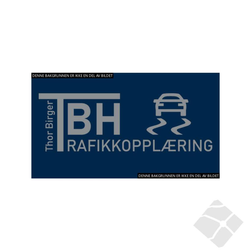 TBH Trafikkopplæring bryst logo, sølvgrå