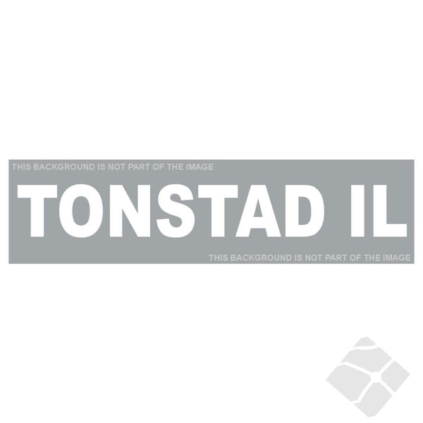 Tonstad IL rygglogo, hvit