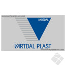 Vartdal Plast rygglogo, blå