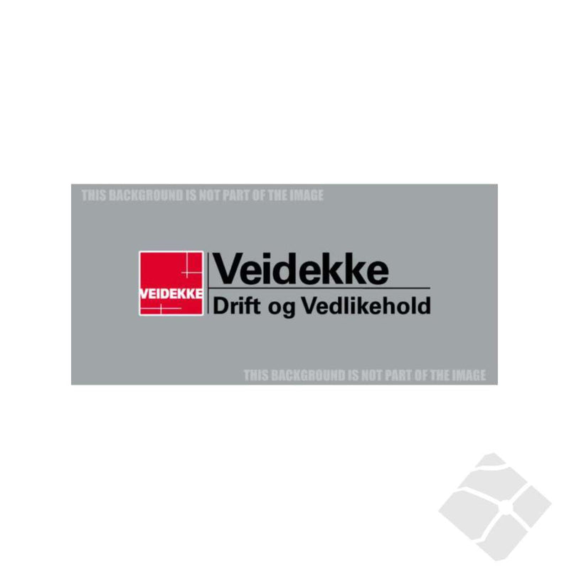 Veidekke Drift & Vedlikehold logo bryst, rød/hvit/sort