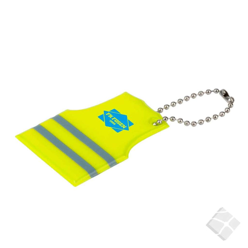 Myk refleks med logo, safety gul