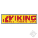 Viking Redningstjeneste rygglogo, gul/rød