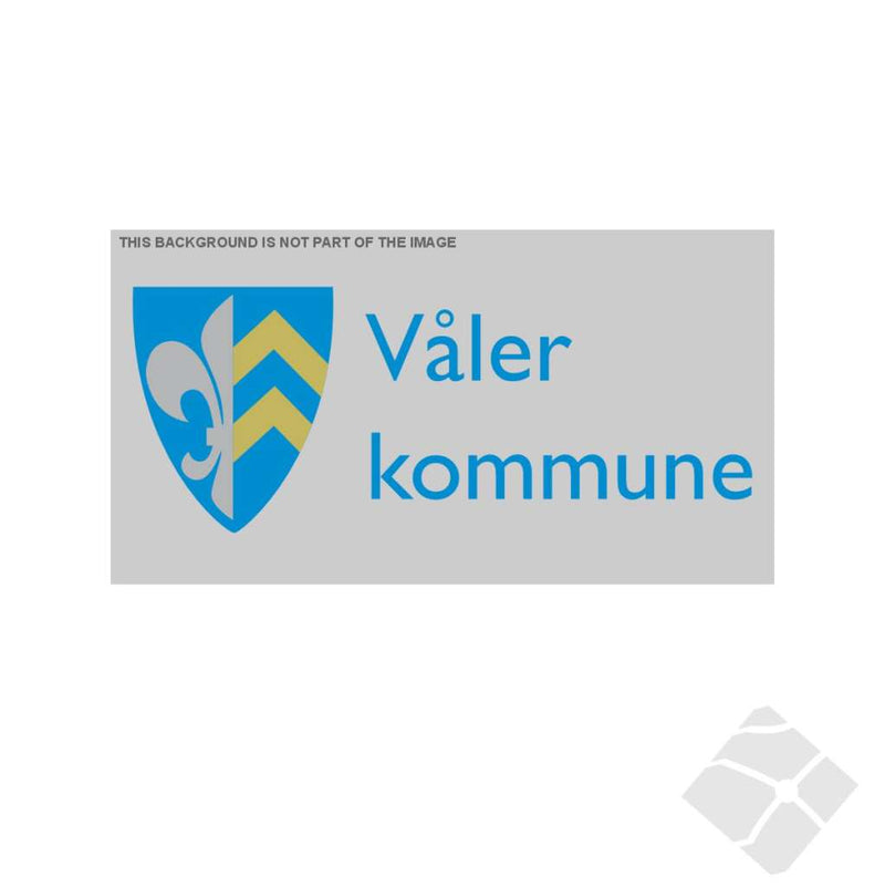 Våler kommune bryst logo, blå/grå/gull