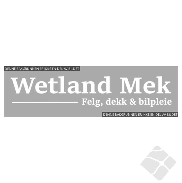 Wetland Mek rygglogo, hvit