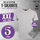 You t-skjorte XXL - 5 pk , askegrå