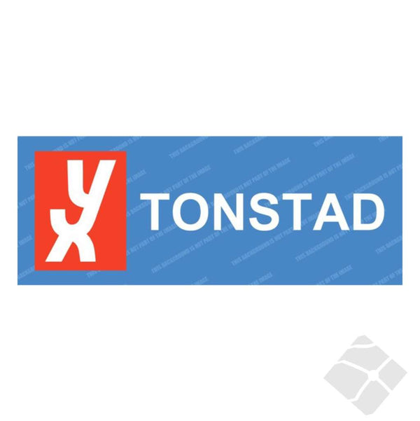 YX Tonstad, rygglogo, hvit/rød