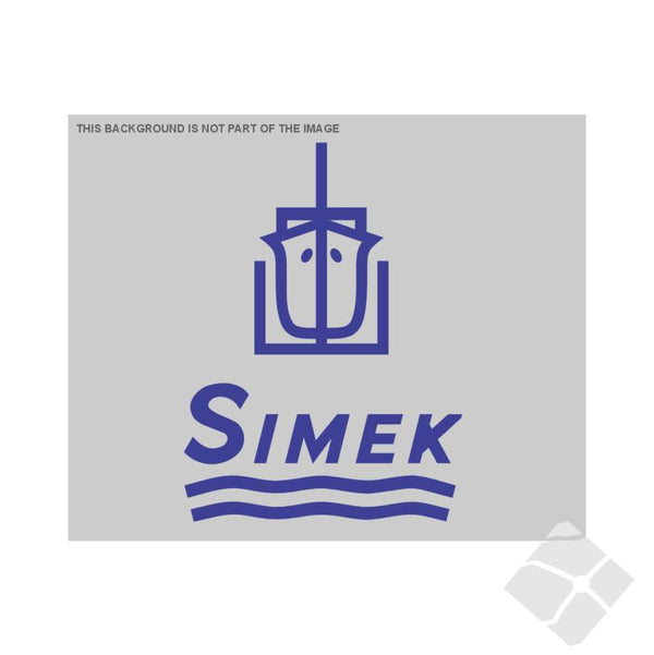 Simek bryst logo,  blå