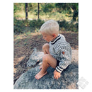 Islender genser - hvit/sort