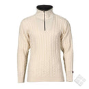 Flette genser i ull, hvit