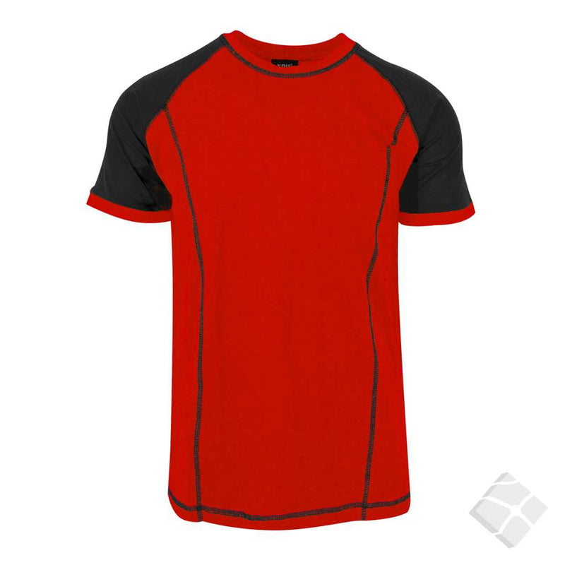 Raglan t-skjorte - Madrid, rød/sort