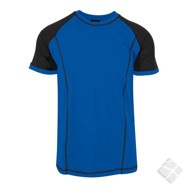 Raglan t-skjorte - Madrid, kornblå/sort