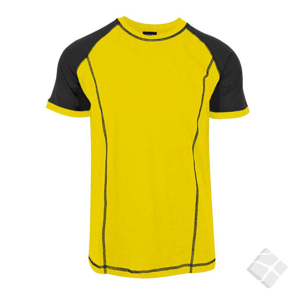 Raglan t-skjorte - Madrid, gul/sort