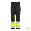 Arbeidsbukse med refleks - PURE, sort/safety gul