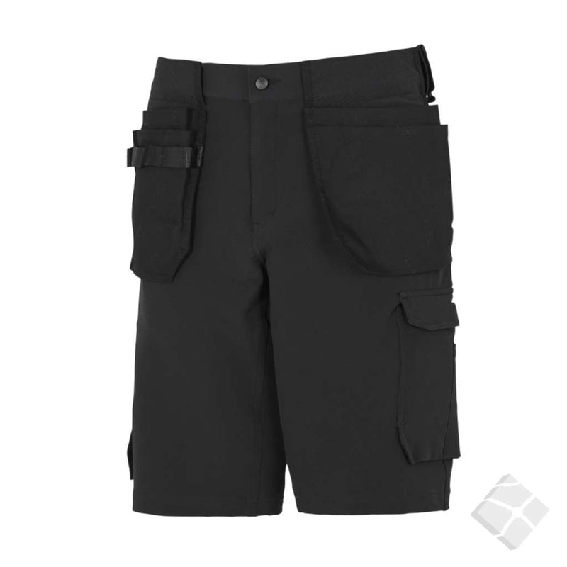 Shorts med 4-veis stretch, sort