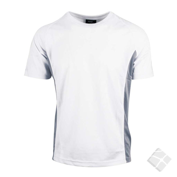 T-skjorte ProDry Wembley, hvit/grå