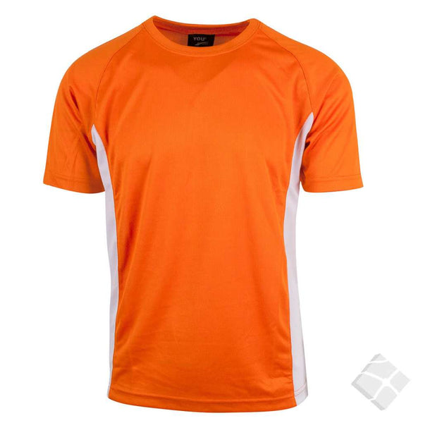 T-skjorte ProDry Wembley, orange/hvit