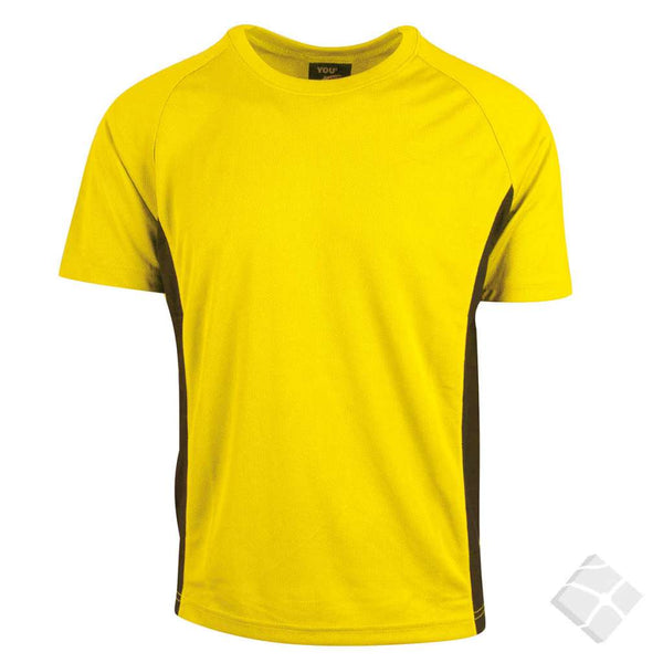 T-skjorte ProDry Wembley, gul/sort