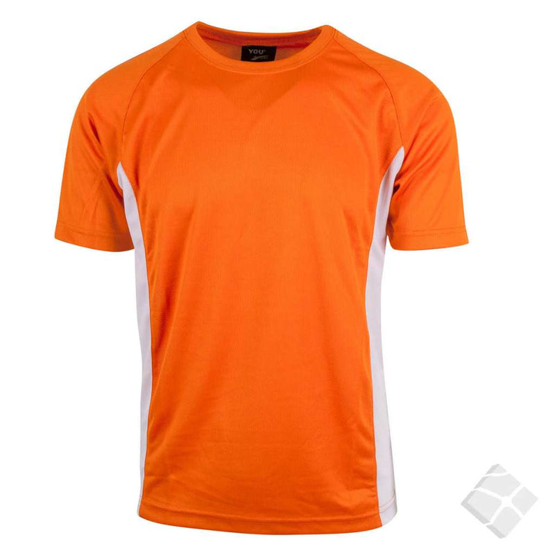 T-skjorte Prodry Wembley B, orange/hvit